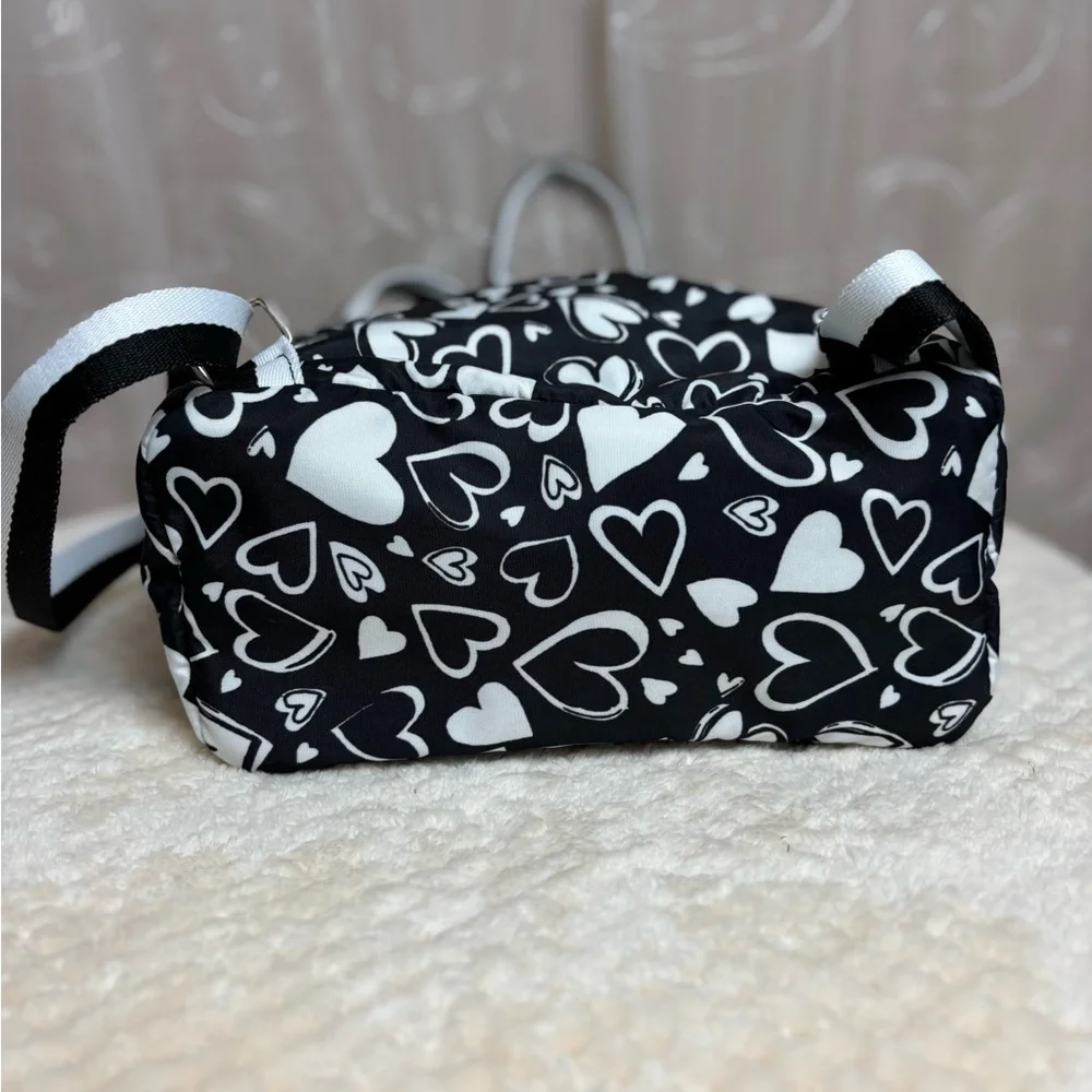 Brighton Endless Love Backpack Black/White Hearts
